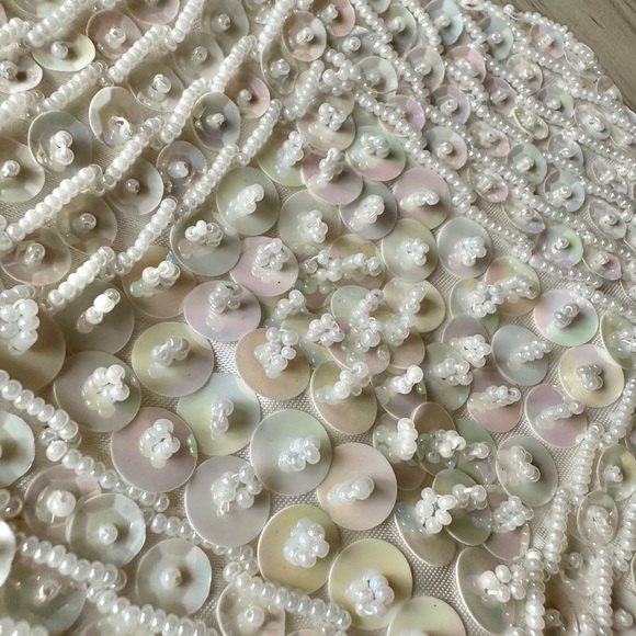 Vintage Beaded & Sequined Evening or Wedding Clutch Wristlet Hand Beaded - Picture 7 of 11